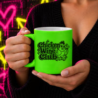 chicken wine club viral trending chicken wine mug neon