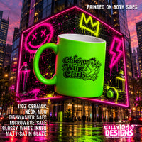 chicken wine club viral trending chicken wine mug neon