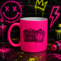 chicken wine club viral trending chicken wine mug neon