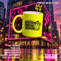 chicken wine club viral trending chicken wine mug neon